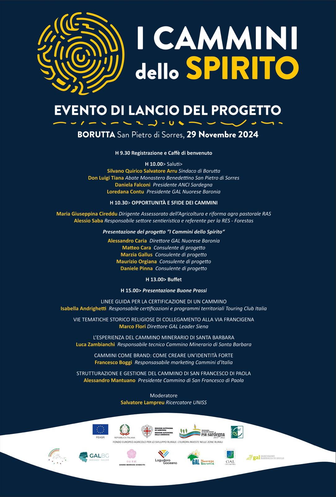 “I CAMMINI DELLO SPIRITO”. EVENTO DI LANCIO PRESSO IL MONASTERO DI SAN PIETRO DI SORRES